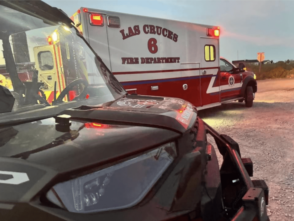 ATV in front of a LCFD Fire transport unit